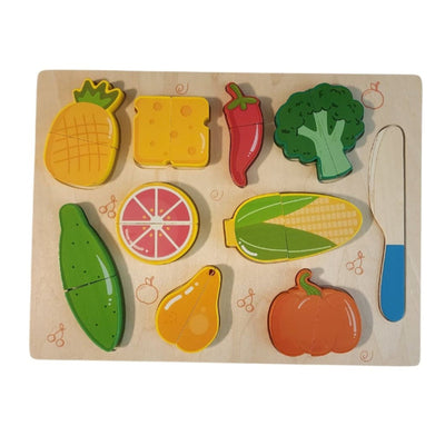 Wooden Puzzle Cutting Food Play Board