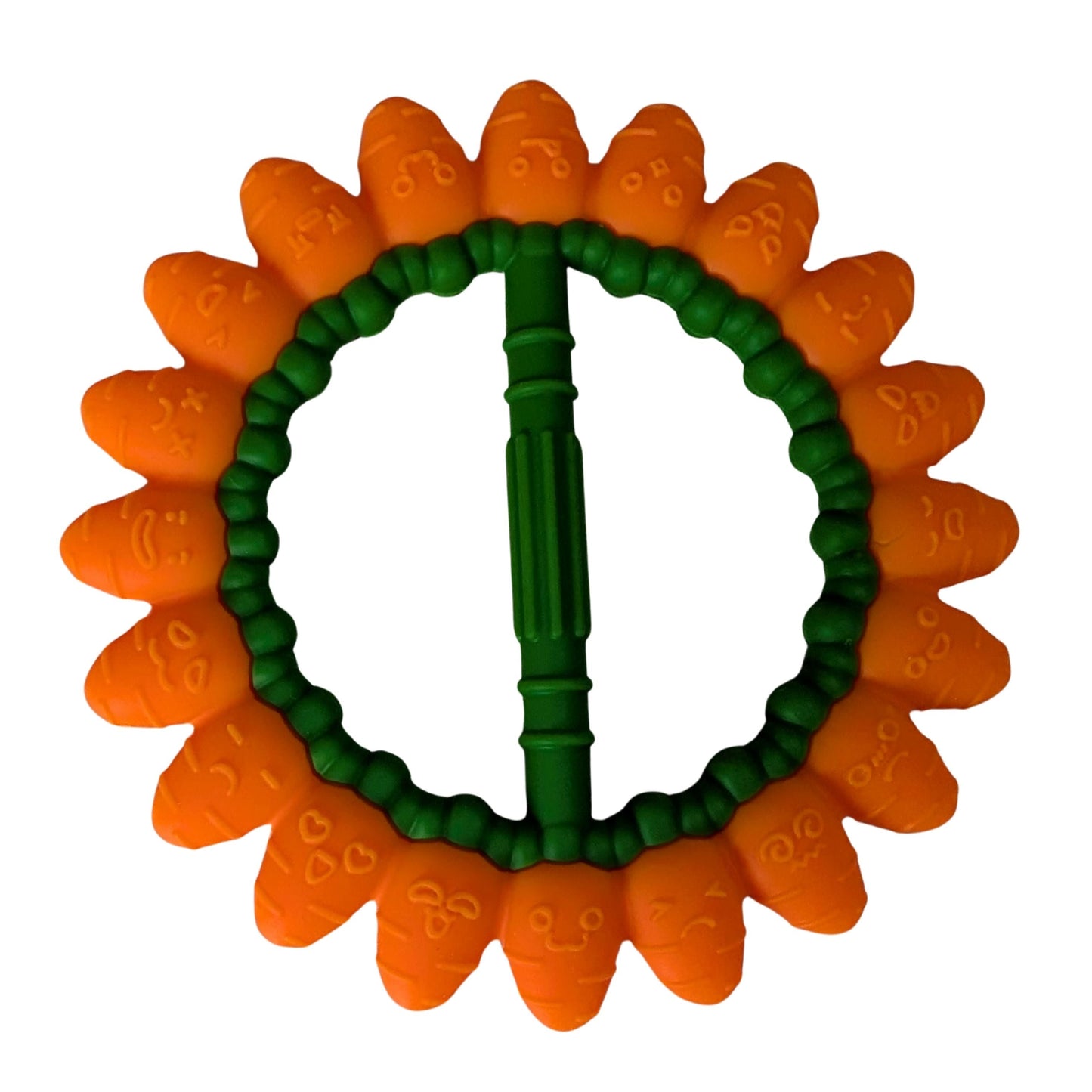 Carrot Grip and Soothe Silicone Baby Teether