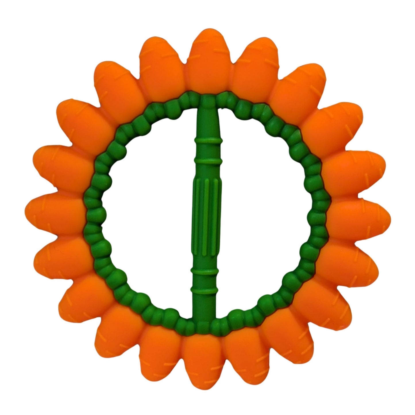 Carrot Grip and Soothe Silicone Baby Teether
